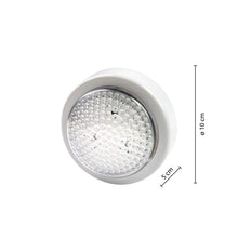 Carica l'immagine nel visualizzatore di Gallery, VELAMP IL05LED Push Light Tondo, 3 LED, Bianco