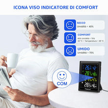 Carica l'immagine nel visualizzatore di Gallery, Geevon Termometro per interni ed esterni con 3 sensori remoti