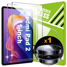 Carica l'immagine nel visualizzatore di Gallery, Lemxiee Pellicola Vetro Temperato per Xiaomi Redmi Pad 2 11" [2+1 Pezzi] Fotocamera Pellicola Protettiva + HD Pellicola 