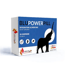 Carica l'immagine nel visualizzatore di Gallery, BLUPOWERPILL® Integratore per Uomo – Energia, Vigore, Vitalità, Supporto Maschile, Benessere Mentale - con Maca Peruviana, Taurina, Tribulus Terrestris, Zinco – 20 Compresse Naturali Made in Italy