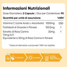 Carica l'immagine nel visualizzatore di Gallery, Vitamina C Liposomiale 1000mg, 180 Capsule Vegane di Acido Ascorbico
