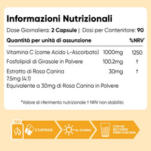 Carica l'immagine nel visualizzatore di Gallery, Vitamina C Liposomiale 1000mg, 180 Capsule Vegane di Acido Ascorbico