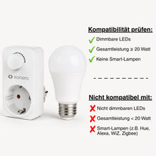 Carica l'immagine nel visualizzatore di Gallery, Adattatore dimmer socket con controllo della luminosità per lampada LED, alogene e a incandescenza