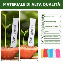 Carica l'immagine nel visualizzatore di Gallery, 300 etichette per piante (bianche e colorate) con 2 pennarelli