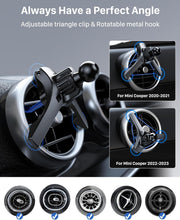 Carica l'immagine nel visualizzatore di Gallery, YOSH Supporto Auto Magnetico per Bocchette Tonde, Compatibile con Mercedes-Benz Classe A/B/C/E/V, GLC/Mini Cooper, Suppo