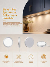 Carica l'immagine nel visualizzatore di Gallery, Cefrank Kit 6 Faretti LED Sottopensile con Cavo, 12W, 6000K