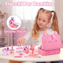 Carica l'immagine nel visualizzatore di Gallery, Heaning Trucchi Bambina Regalo Bambina Giocattoli - Trousse Valigetta Trucchi Bambina Giochi Bambina trucchi Halloween Natale Compleanno Giochi Bambini Regalo Bambina 3 4 5 6 7 8 9 10 11 12 Anni