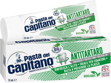 Carica l'immagine nel visualizzatore di Gallery, Pasta del Capitano, Dentifricio Antitartaro Bio, Dona Freschezza e Rinfresca l'Alito, Ideale per i Fumatori, Aiuta a Prevenire la Placca, 100% Made in Italy, Tubetto da 75 ml