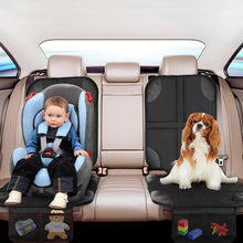 Carica l'immagine nel visualizzatore di Gallery, AiQInu Protezione Sedile Auto, 2Pcs Protezioni Per Seggiolino Auto Impermeabile Antiscivolo per Bambini Compatibile Isofix con 2 Tasche Portaoggetti per Suv,Berlina,Seggiolino Auto in Pelle E Tessuto