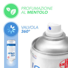 Carica l'immagine nel visualizzatore di Gallery, AIESI® Ghiaccio Spray sport (400 ml) al mentolo ICE SPRAY, Made in Italy