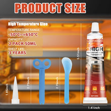 Carica l'immagine nel visualizzatore di Gallery, Colla Alte Temperatura, Silicone Nero Temperature, 2 Pezzi, 50ML