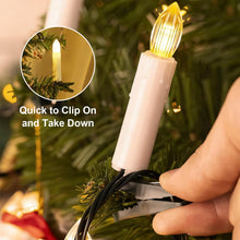 Carica l'immagine nel visualizzatore di Gallery, A.bigwhale Catena di Candele 30 LED, Luci a Candela per Albero di Natale con Spina Rete, Catena luminosa Interni Illumin