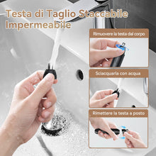 Carica l&#39;immagine nel visualizzatore di Gallery, TagliaPeli Naso e Orecchie, Rifinitore per Naso, Orecchie Impermeabile, Ricaricabile Tipo-C, Adatto a Uomini e Donne, Nero