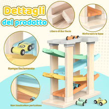 Carica l'immagine nel visualizzatore di Gallery, Toyzey Giochi Bambini 1 Anno, Macchinine per Bambini Pista Macchinine con 4 Mini Auto Giochi Montessori 1 Anno Giochi Le