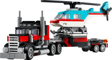 Carica l&#39;immagine nel visualizzatore di Gallery, LEGO Creator 3 in 1 Autocarro con Elicottero, Giochi per Bambini e Bambine da 7 Anni, Camion Giocattolo Ricostruibile in Aereo e Cisterna o in Auto da Corsa e SUV, Idea Regalo di Compleanno 31146