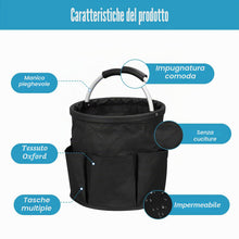 Carica l'immagine nel visualizzatore di Gallery, mumisuto Cesto Per La Conservazione Dei Prodotti Per La Pulizia,Cestino Porta Attrezzi con 6 Tasche Esterne,Cestino Port