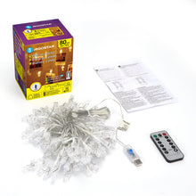 Carica l'immagine nel visualizzatore di Gallery, Aigostar Catena luminosa con clip da 10 m e 80 LED con 80 clip per appendere foto, Catena luminosa con telecomando, Clip per foto, Decorazione ghirlanda per Natale, Camere, Matrimoni (Bianco caldo)