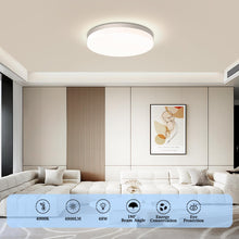 Carica l'immagine nel visualizzatore di Gallery, EASY EAGLE Plafoniera LED Soffitto 48W, Lampada da Soffitto LED 4000K 4800LM Plafoniera Bagno Rotonda Ø30CM Plafoniere d