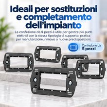 Carica l'immagine nel visualizzatore di Gallery, Topolenashop 5 Supporti Compatibili BTicino Living International e Living Light – Telai per Placche, Interruttori e Frut