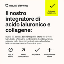 Carica l'immagine nel visualizzatore di Gallery, Collagene e Acido Ialuronico Integratore, 180 Capsule, + Vitamina C e Biotina, 1000mg Collagene Idrolizzato + 200mg Acid