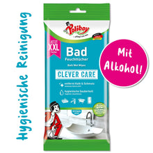Carica l'immagine nel visualizzatore di Gallery, Poliboy – Salviette umidificate XXL da bagno – pulizia potente e accurata – rimuovere calcare, sporco e residui di sapone – 5 x 24 panni XXL – Made in Germany