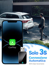 Carica l'immagine nel visualizzatore di Gallery, S2 Mini Adattatore CarPlay Wireless per iPhone, Converte Cablato in Wireless, USB e Type-C Plug and Play, Compatibile Au