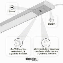 Carica l'immagine nel visualizzatore di Gallery, Oktaplex Riva luce LED sottopensile con sensore 40 cm