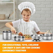 Carica l'immagine nel visualizzatore di Gallery, Auauraintt 17 Pezzi Accessori da Cucina Per Bambini, Set Cucina Bambini