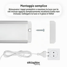 Carica l'immagine nel visualizzatore di Gallery, Oktaplex Riva luce LED sottopensile con sensore 40 cm