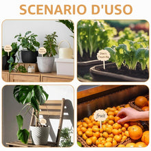 Carica l'immagine nel visualizzatore di Gallery, Set di 30 Etichette per Piante in Legno - Cartellini per Orto e Giardino con Pennarello - Segnapante in Legno Naturale a