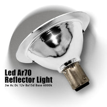 Carica l'immagine nel visualizzatore di Gallery, QLEE Lampadina LED AR70 3W BA15D B15 Baionetta Attacco SBC 12V AC/DC 6000K Bianco Freddo Luce Diurna Non Dimmerabile Sos