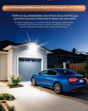 Carica l'immagine nel visualizzatore di Gallery, MEIKEE 30 W - Proiettore LED con sensore di movimento, 30 s 2820 lm, bianco freddo, 6500 K, IP66, impermeabile, illumina