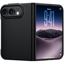 Carica l'immagine nel visualizzatore di Gallery, Cover per iPhone Duo, Texture in Carbonio, Nero