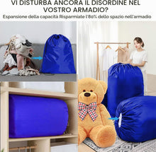 Carica l'immagine nel visualizzatore di Gallery, AiQInu Grandi Sacchi da Biancheria Coulisse Sacco della Biancheria Pieghevole Borsa della Lavanderia, 70 x 115 cm,2 pz-blu