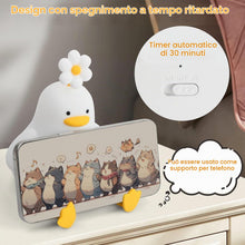 Carica l'immagine nel visualizzatore di Gallery, Luce notturna per bambini, graziosa luce notturna a forma di anatra con funzione dimmer, controllo touch, ricaricabile c
