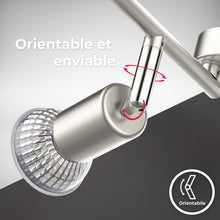 Carica l'immagine nel visualizzatore di Gallery, B.K.Licht Plafoniera LED Soffitto moderna, 605x105 mm, 5W 400Lm, Faretti da soffitto, Lampadario Cucina, luce bianca 300