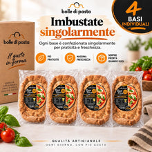 Carica l'immagine nel visualizzatore di Gallery, Bolle Di Pasta® Base Pizza Low Carb-Keto – 100% Artigianale, +30% Proteine (24,2 g), Solo 2,4 g di Carboidrati – Gustosa