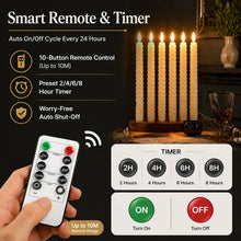 Carica l'immagine nel visualizzatore di Gallery, Candele LED, Set da 6 Candele Finte Torsadate Avorio Senza Fiamma, con Telecomando, Luce Tremolante, Dimmerabili, Timer 