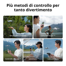 Carica l&#39;immagine nel visualizzatore di Gallery, DJI Neo, mini drone con fotocamera UHD 4K per adulti, 135g drone follow me che mi segue, decollo dalla mano, tracciamento IA del soggetto, QuickShot, video stabilizzati, (senza radiocomando)