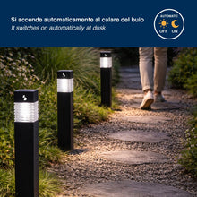 Carica l'immagine nel visualizzatore di Gallery, BEPER P207ILO030 Set 3 Lampade Solari Segnapassi da Giardino, Luci Solari LED da Esterno con Picchetto, Accensione Autom