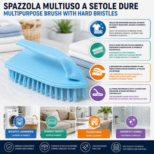 Carica l'immagine nel visualizzatore di Gallery, IPEA Spazzola per Pulire Tessuti, Bucato, Superfici di Casa, Macchie Ostinate - [ SETOLE DURE ] - Impugnatura Comoda - Multiuso per Rimuovere Macchie da Divano e Biancheria - Pulizia Profonda