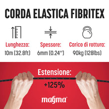 Carica l'immagine nel visualizzatore di Gallery, Magma Rotolo di Corda Elastica | Corde Elastiche da 6 mm di Diametro per Pesca, Vela, Campeggio, e Fissaggio Teloni | Ex