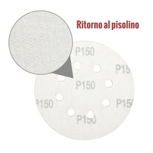 Carica l'immagine nel visualizzatore di Gallery, WORKPRO 150 Pezzi Dischi Abrasivi 125mm, Carta Vetrata per Legno con 8 Fori, Grana 60,80,100,120,150,180,240,320,400,600