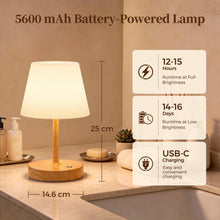 Carica l'immagine nel visualizzatore di Gallery, Lampada da tavolo ricaricabile impermeabile, lampada a batteria da