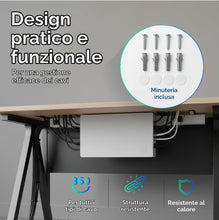 Carica l'immagine nel visualizzatore di Gallery, Scatola Gestione Cavi in ABS Resistente al Calore 32x20x11 cm Organizer per Multipresa e Fili con Montaggio a Parete o P