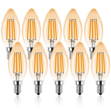 Carica l'immagine nel visualizzatore di Gallery, E14 LED Dimmerabile a Forma di Candela,Lampadina LED a Candela Dimmerabile 4W,Lampadine Vintage Bianco Caldo 2700K,Sosti