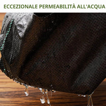 Carica l'immagine nel visualizzatore di Gallery, Telo Pacciamatura 2x5 M, Telo Anti Erbacce per Orto, Giardino, Tessuto Permeabile all'Acqu, Stabilizzazione ai Raggi UV,