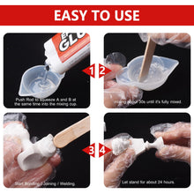Carica l'immagine nel visualizzatore di Gallery, Colla Epossidica Bicomponente 100ml, Adesivo Epossidico a Presa Rapida in 5 Minuti, Kit di Resina Epossidica Trasparente