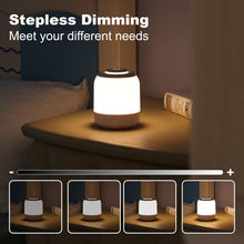 Carica l'immagine nel visualizzatore di Gallery, Lampada da Comodino Touch Dimmerabile 3000K-6500K Bianco Latte