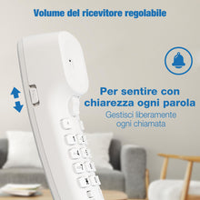 Carica l'immagine nel visualizzatore di Gallery, VTech Trimstyle telefono fisso con filo, regolazione volume suoneria e audio, ricomposizione ultimo numero, supporto app